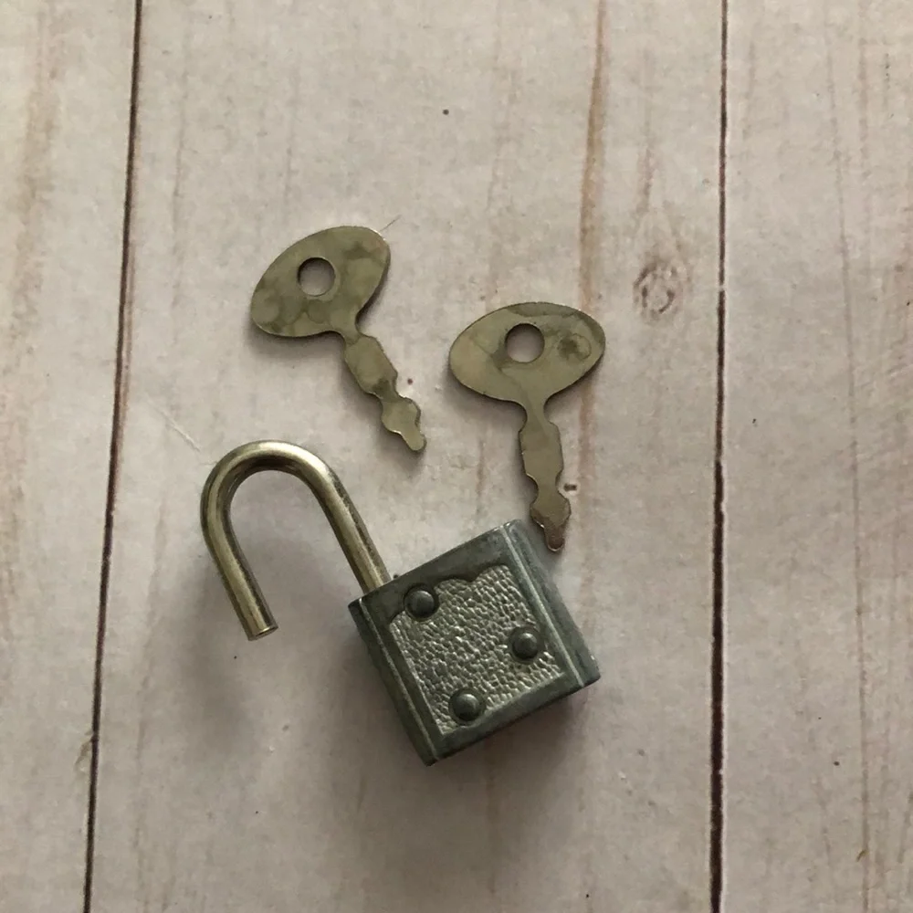 Vintage diary journal lock with two keys retro nostalgic Works!